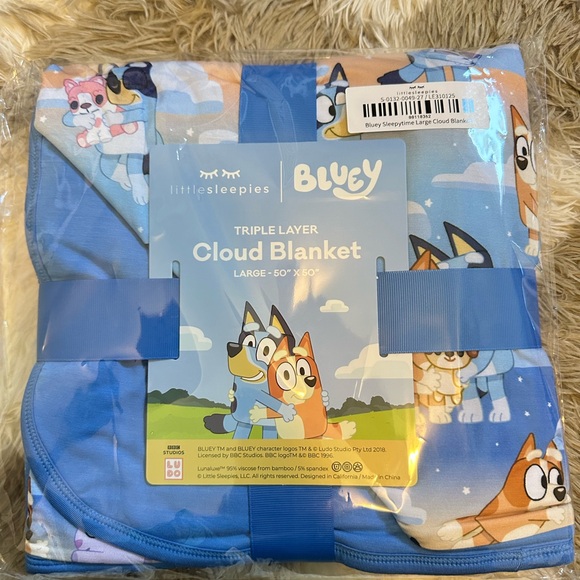 Little Sleepies Bluey Cloud Blanket - Picture 1 of 2